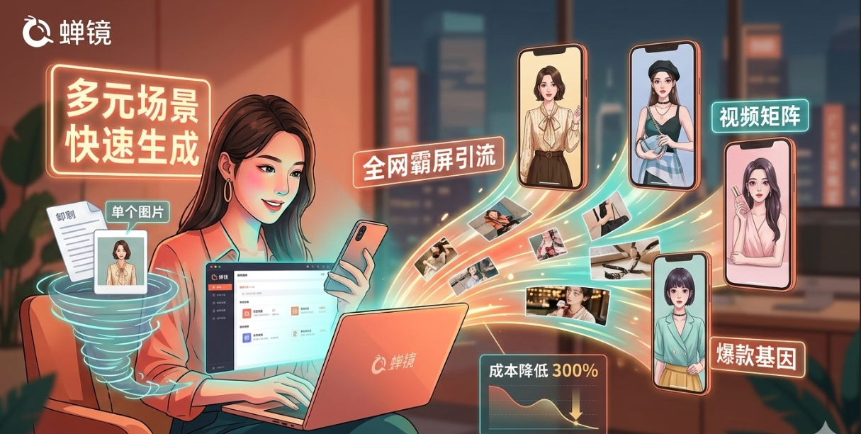 蝉镜 爆款内容获客引擎